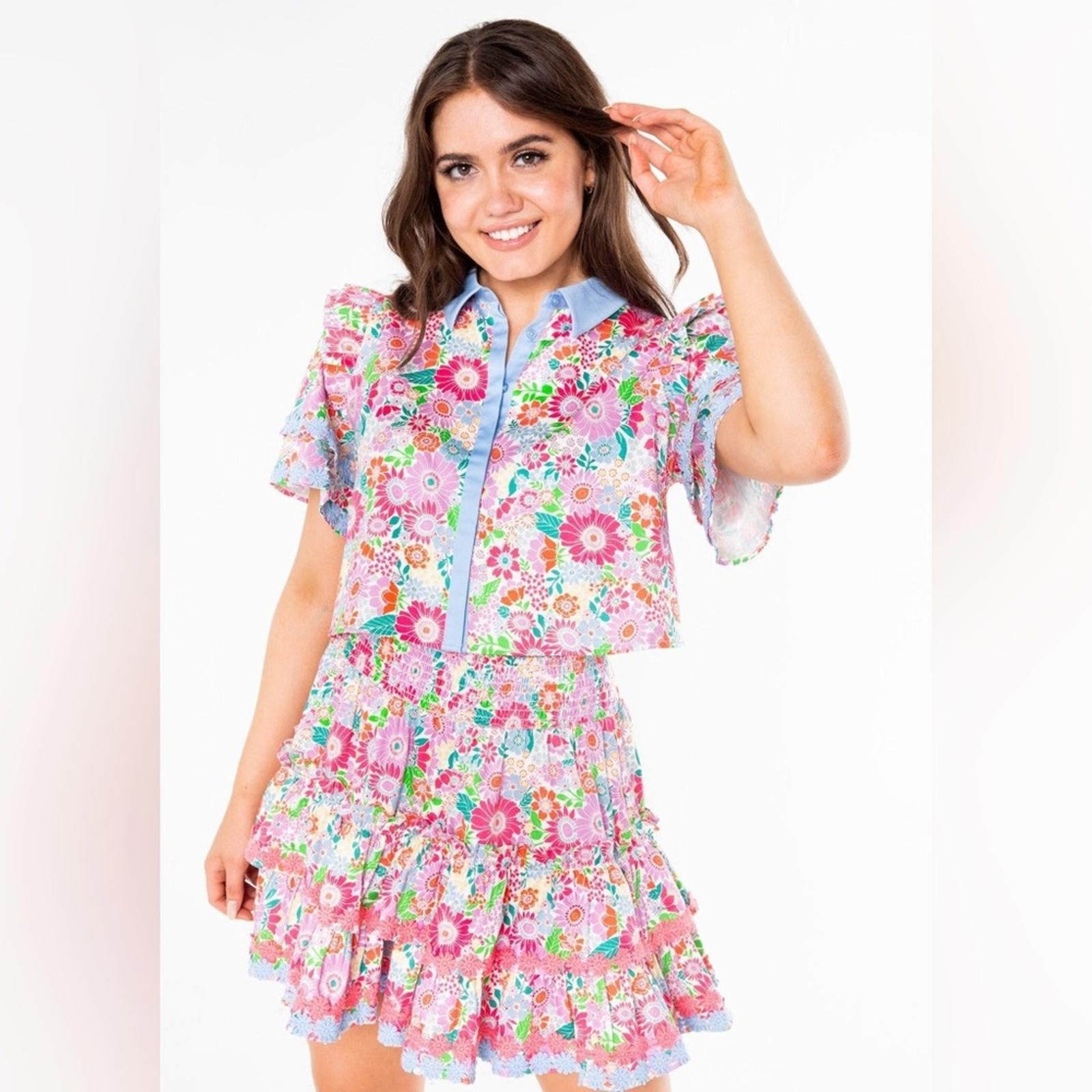 Alden Adair Austin Top in Happy Daze, Size S New in Packaging