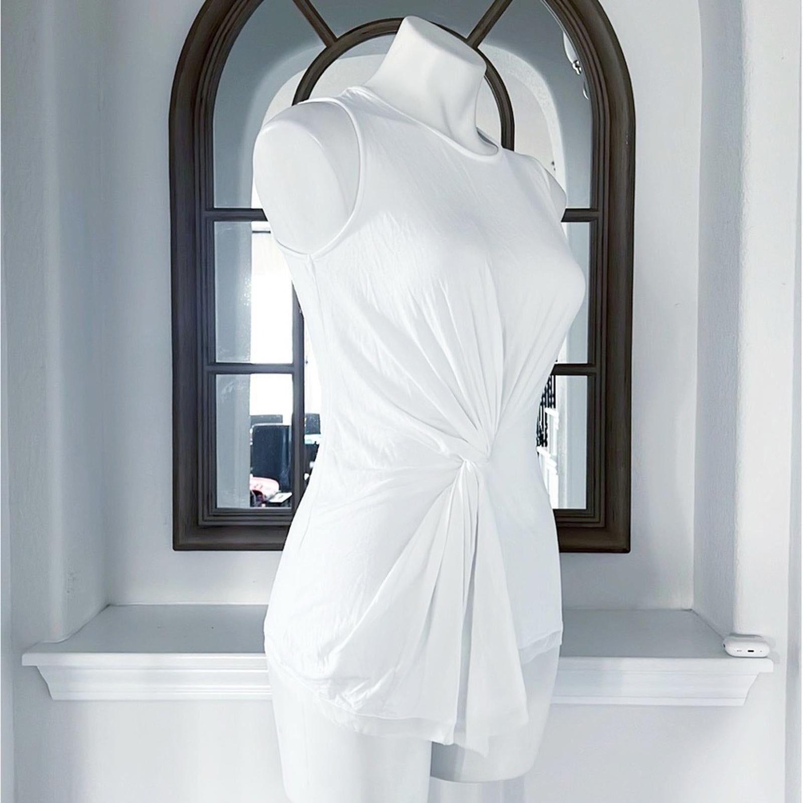 Kobi Halperin Stevie Knotted Sleeveless Top, White Size XS New w/Tag Retail $148
