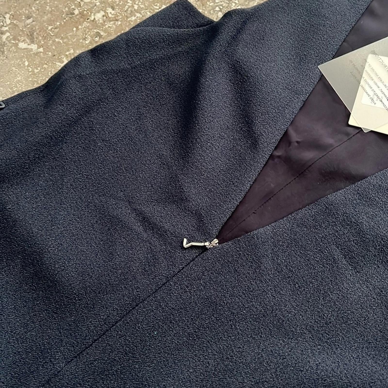 NWT TIBI Mica Crepe Jumper in Navy, Size 4 New w/Tag Retail $595