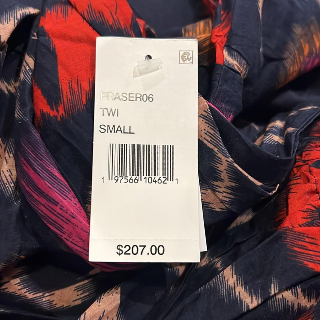 Velvet by Graham & Spencer Fraser Printed Silk Cotton Voile Top in Twilight $207
