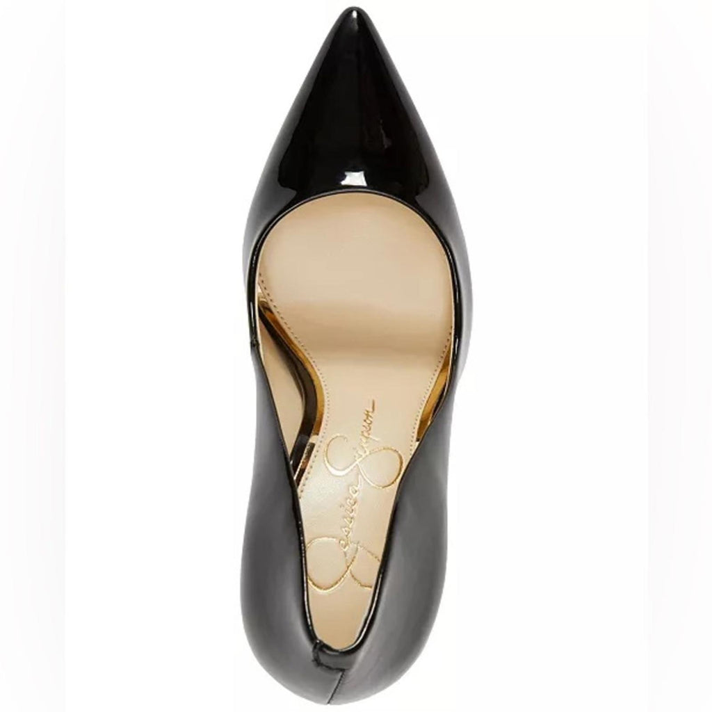 Jessica Simpson Cassani Pointed Toe High Heel Pumps, Black Patent, Size 11