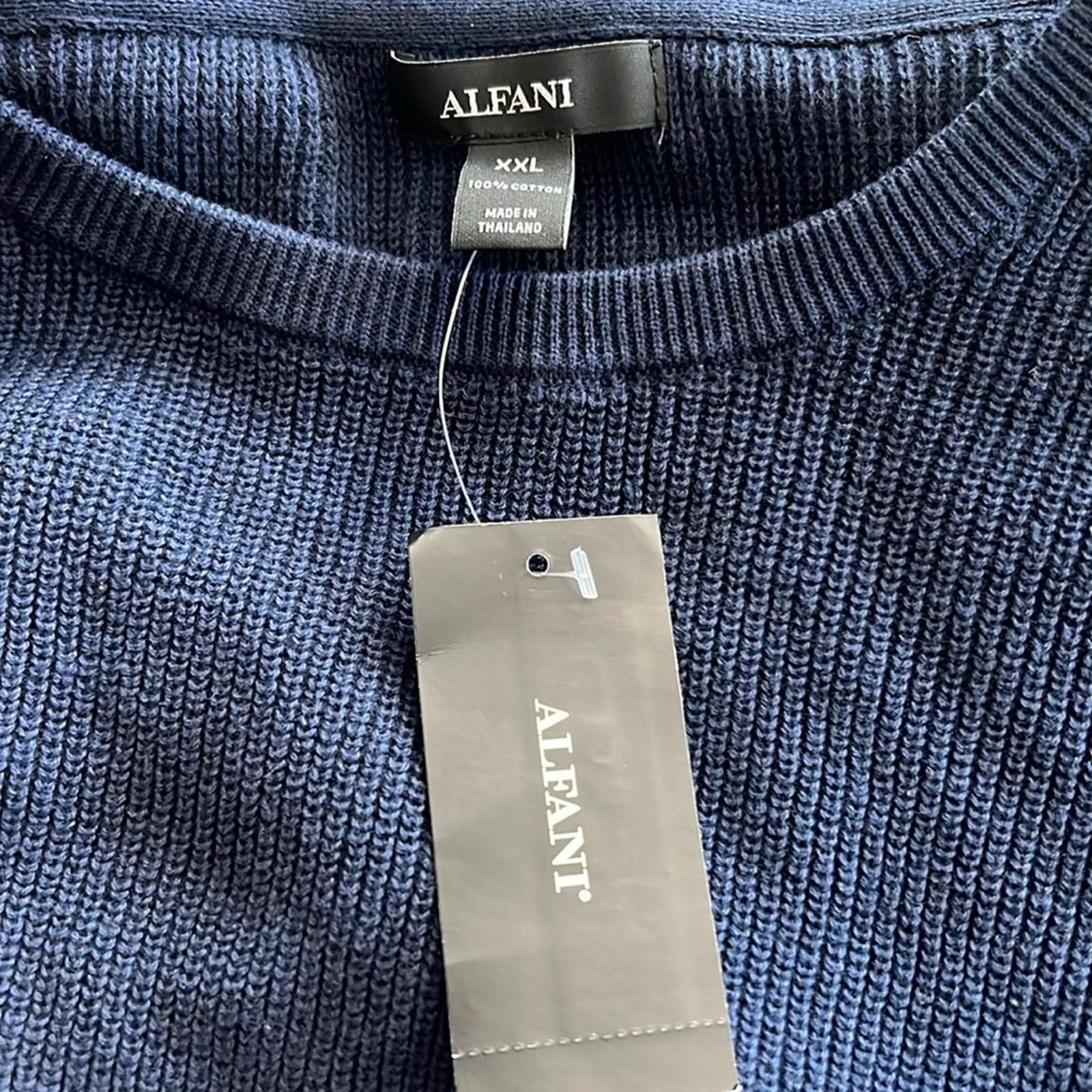 Alfani Men’s Crewneck Sweater in Neo Navy, Size XXL NEW w/Tag