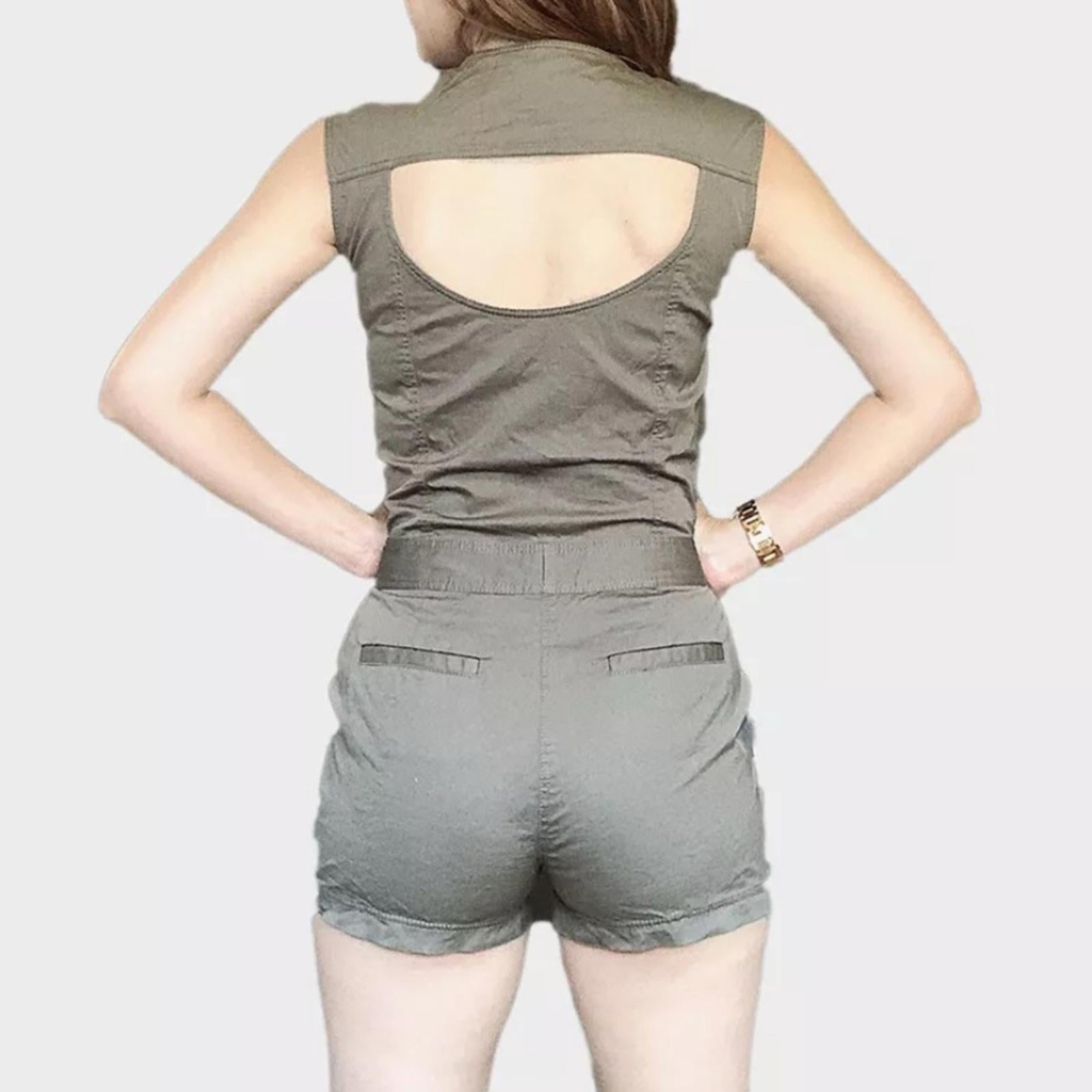 Trina Turk OLIVE Romper Finley Zip Front, Size 4 New w/Tag