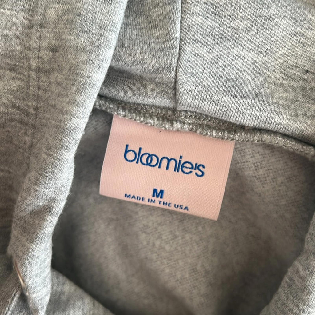 Bloomie's Unisex Rainbow Logo Hoodie in Heather Grey, Size M New w/Tag $98