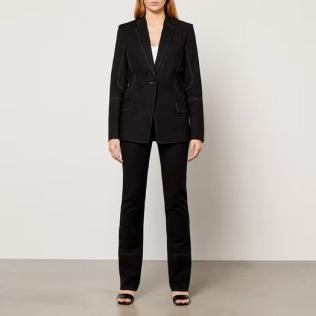 Helmut Lang Contrast Stitch Blazer, Black, Size US4 | UK8 New w/Tag Retail $495
