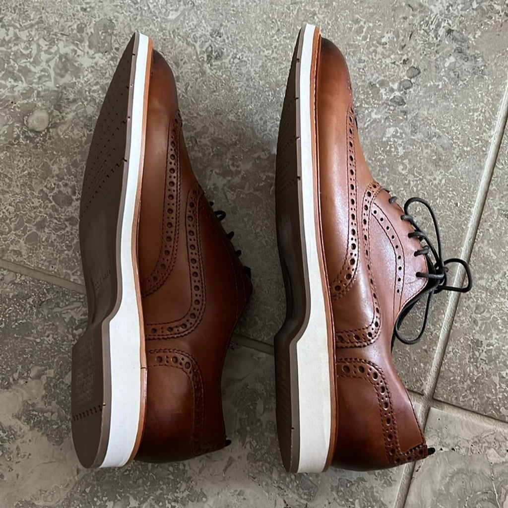 Cole Haan Morris Wingtip Oxford w/Premium Leather British Tan Size 10 NEW