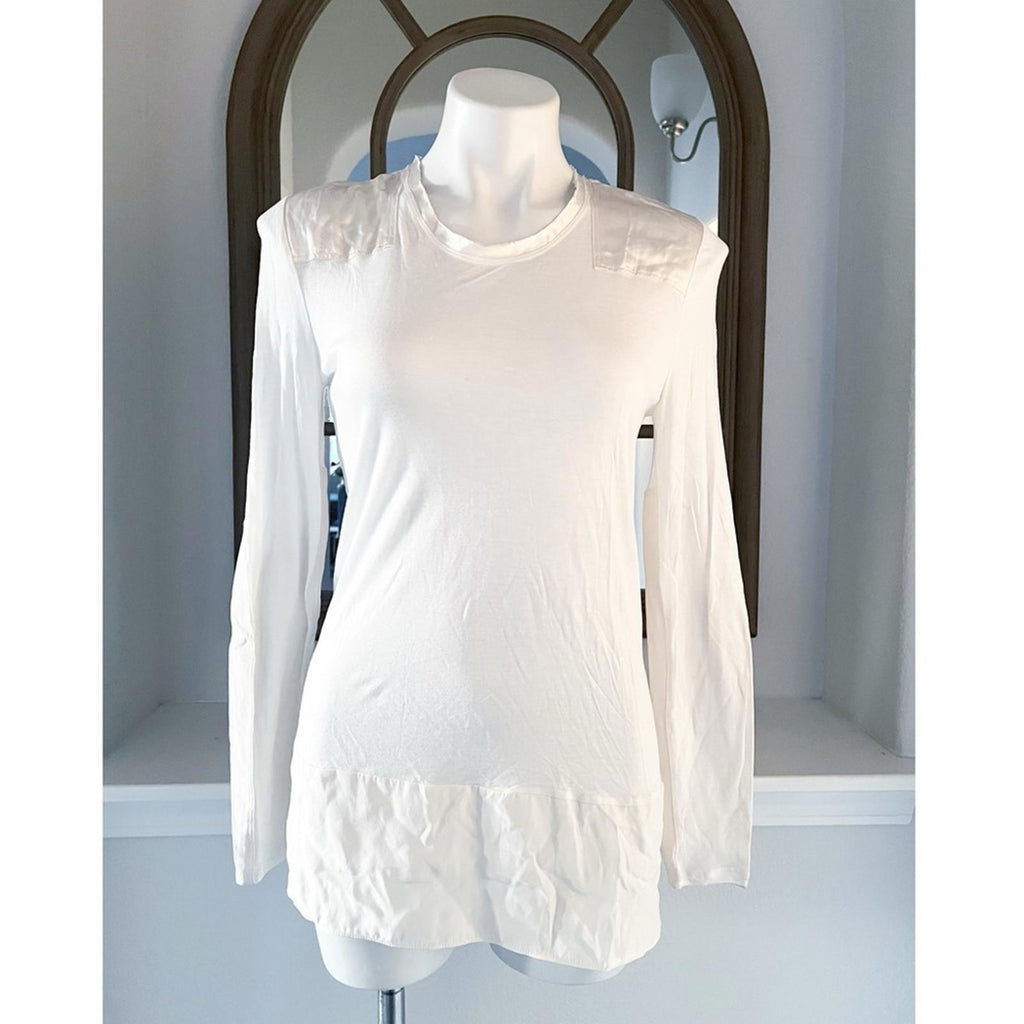 Rag & Bone White Tunic, Long Sleeve Top Size S