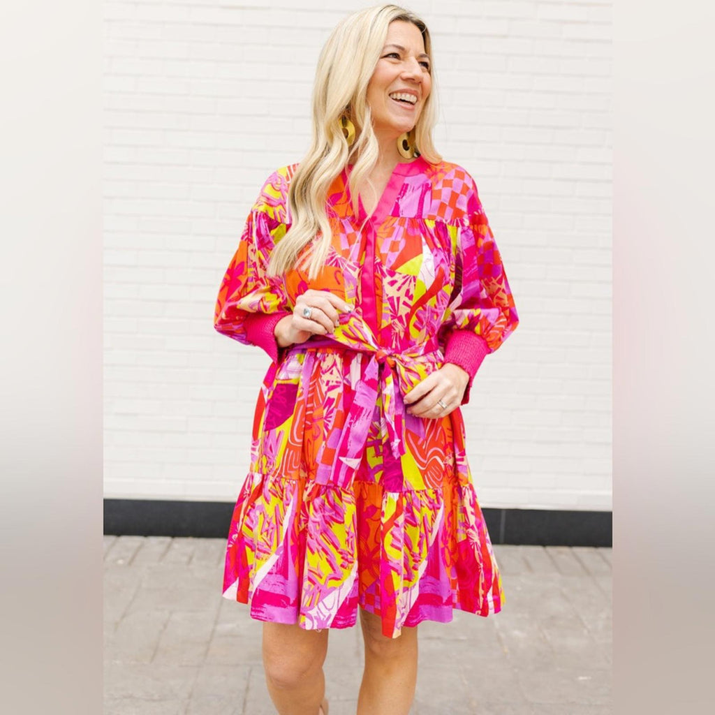 Alden Adair Charlotte Dress in Crazy Crush, Size S New in Original Packaging