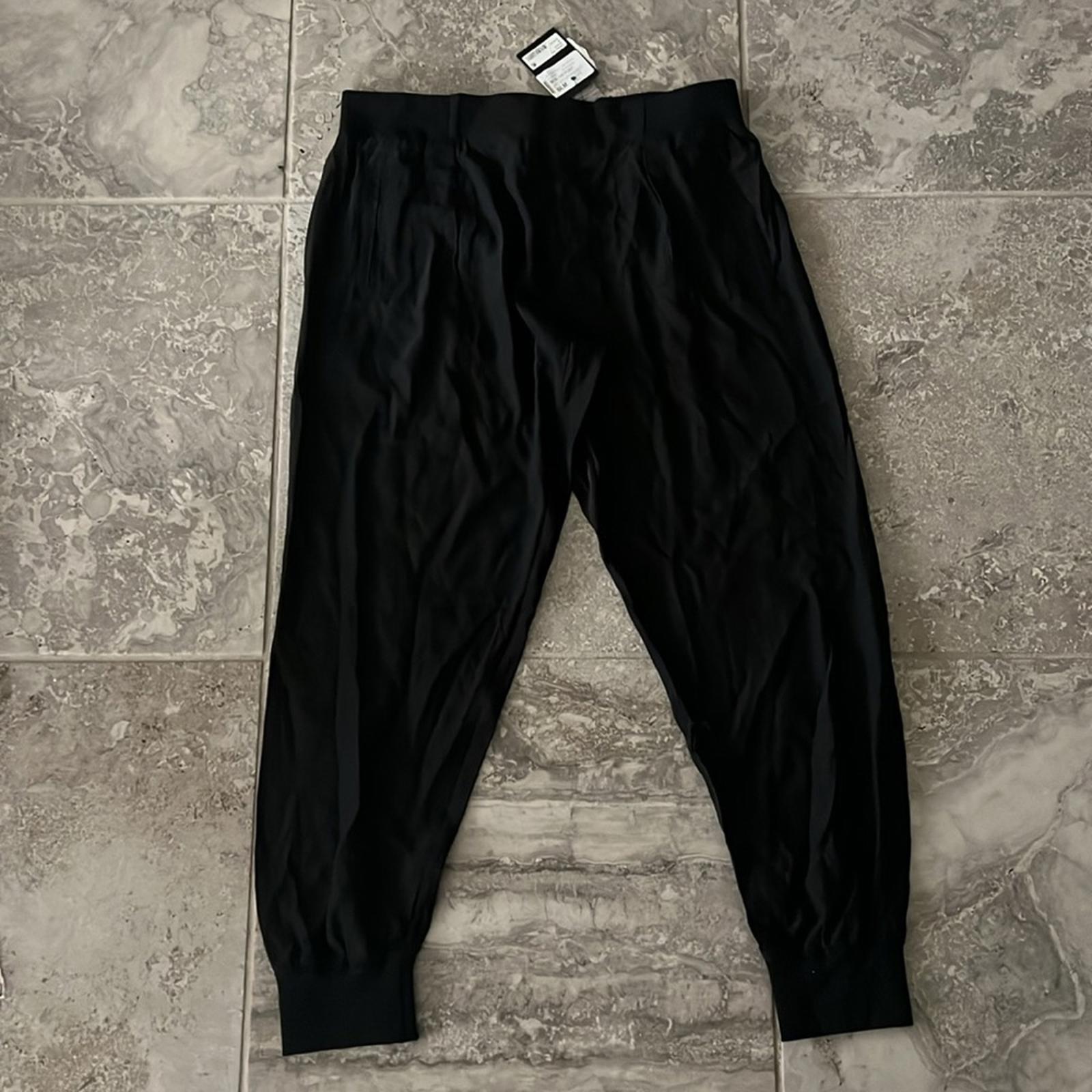 ATM Anthony Thomas Melillo Silk Jogger Pants, Black, Size M New w/Tag $275