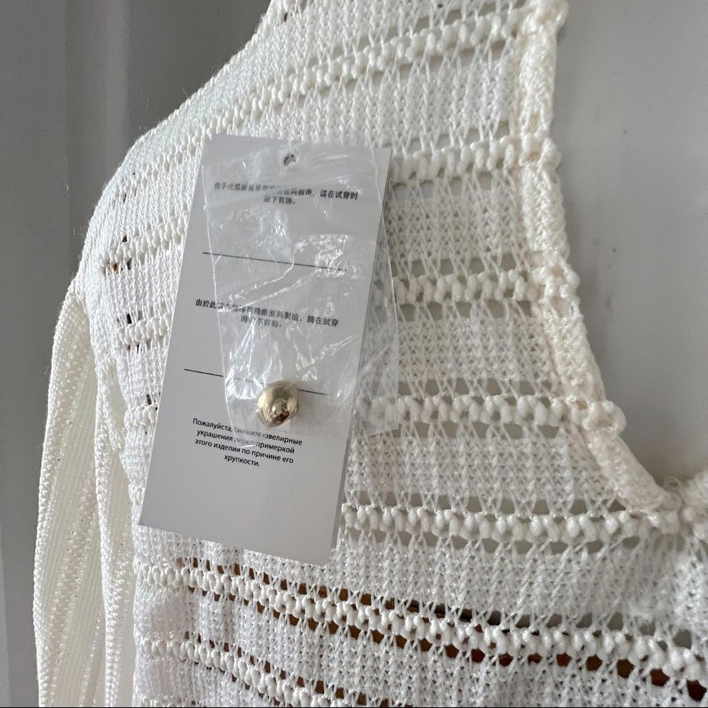 MK Long Sleeve Blouse in Bone/Cream, Size XL New w/Tag