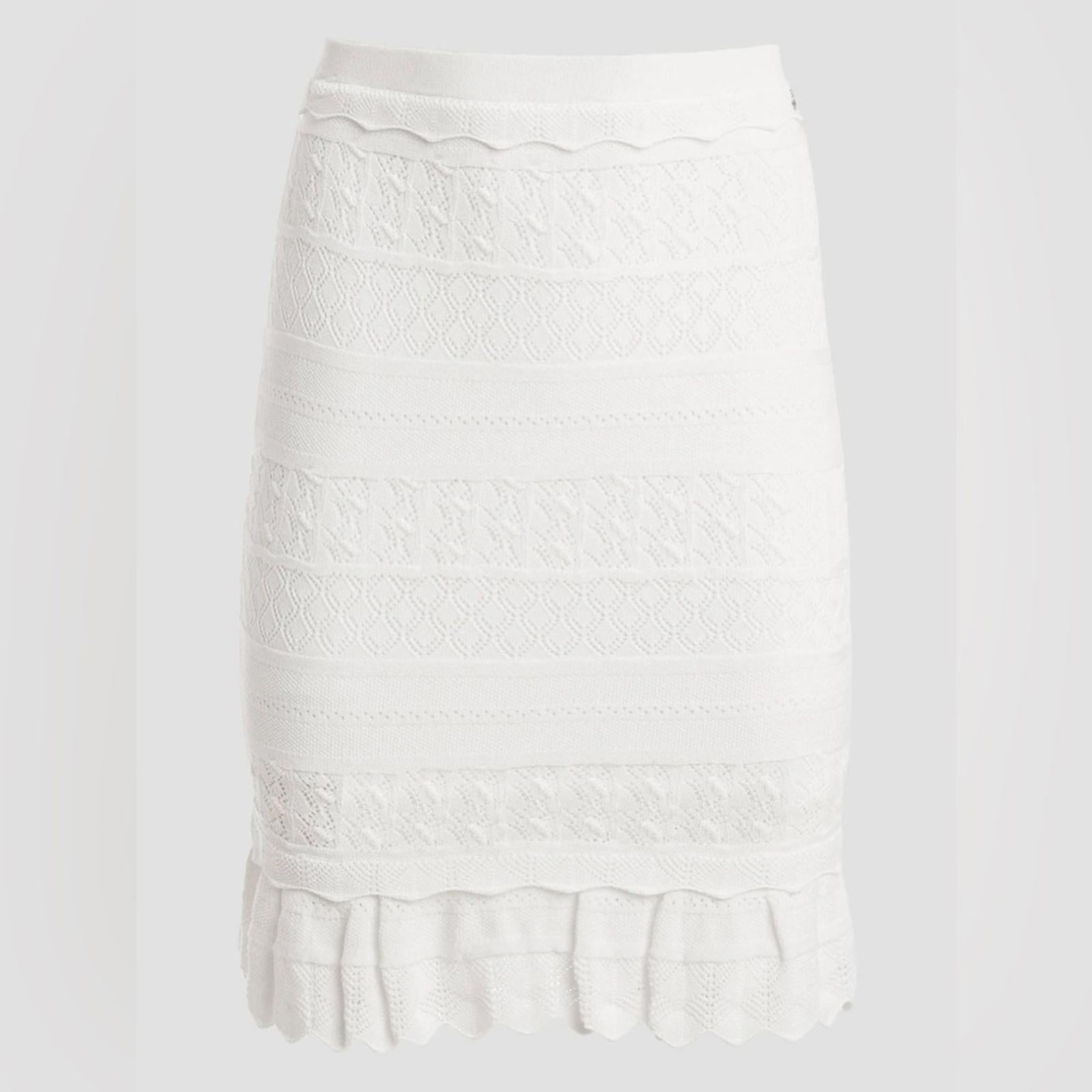 NEW Guess Pointelle Deeta Skirt in Pure White, Size XL New w/Tag