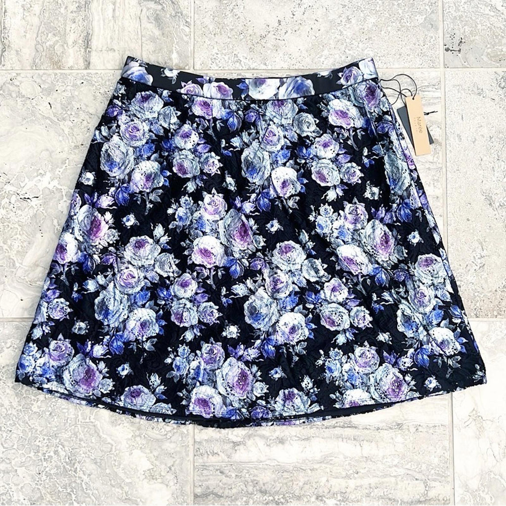 Marée Pour Toi Lace Lined Skirt Lilac Print, Size 18 New w/Tag