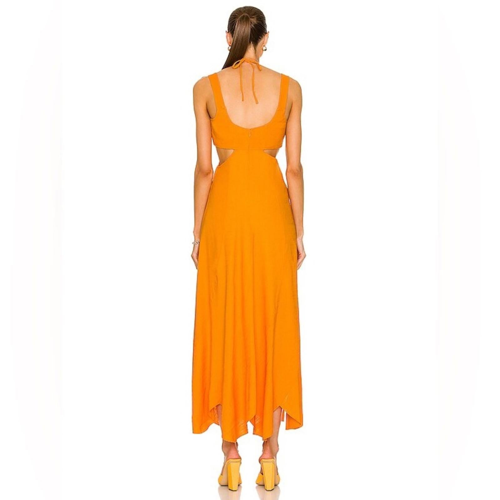 NEW Cult Gaia Eileen Waist Cutout Dress, Revolve Apricot, Size L New w/Tag