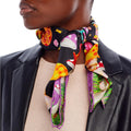 Echo Willy Wonka Silk Scarf with Candy & Mushroom Print, 35” x 35”New w/Tag $159