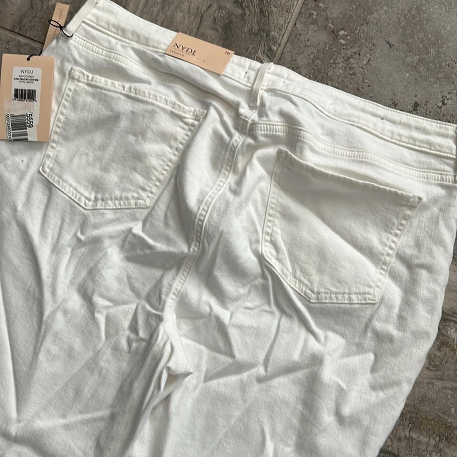 NYDJ Alina Ankle Denim Leggings in Optic White, Size 16 New w/Tag