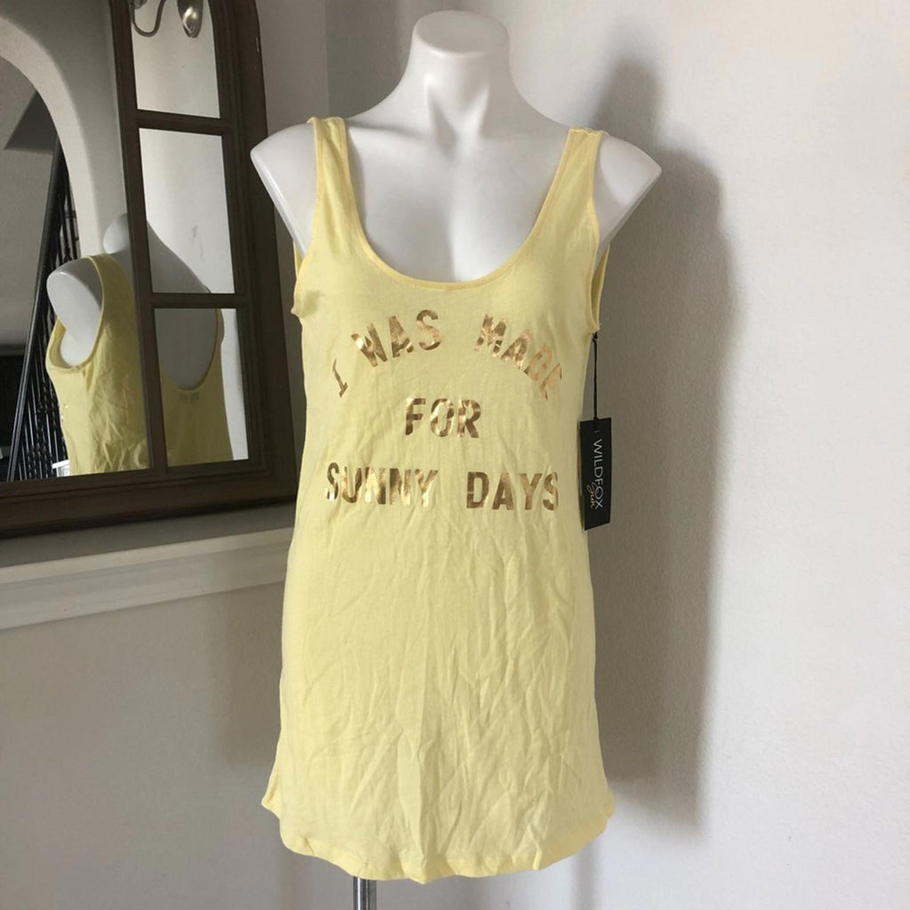 Wildfox SUN Sunny Days Poolside Scoop Neck Swim CoverUp Size S, New w/Tag