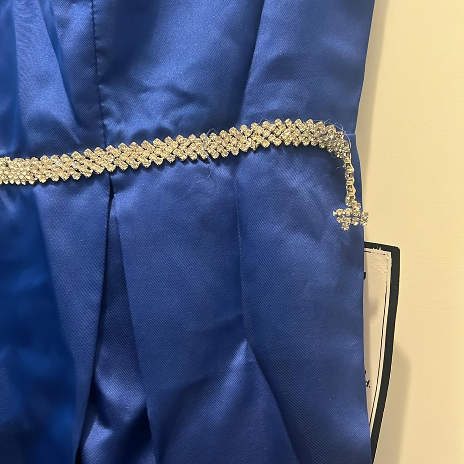 B. Darlin Taffeta Cocktail & Party Dress in Royal Blue/Crystal,NWT Plus Size 18W
