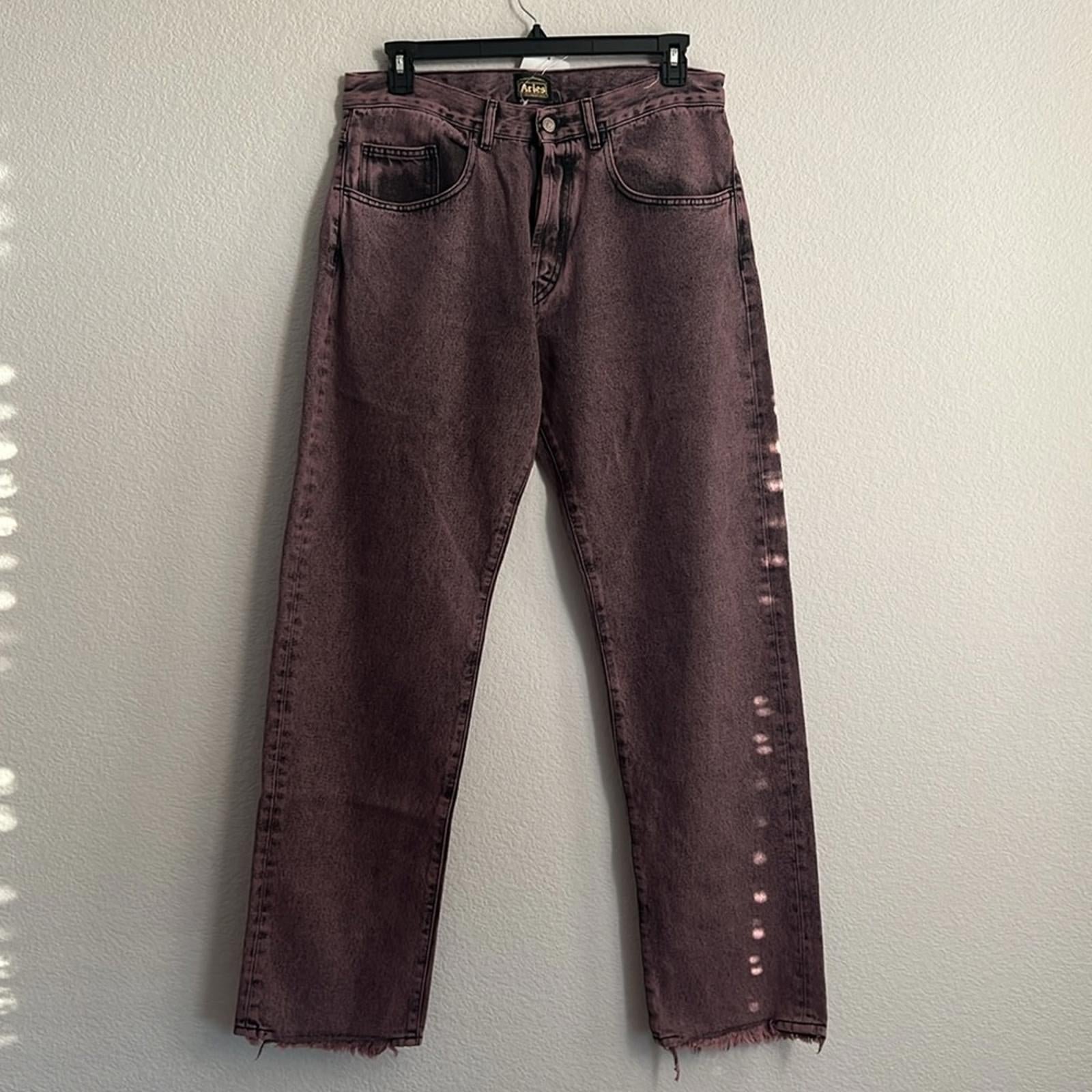 ARIES Acid Wash Batten Jeans in Rose-Pink, NEW, Size 32