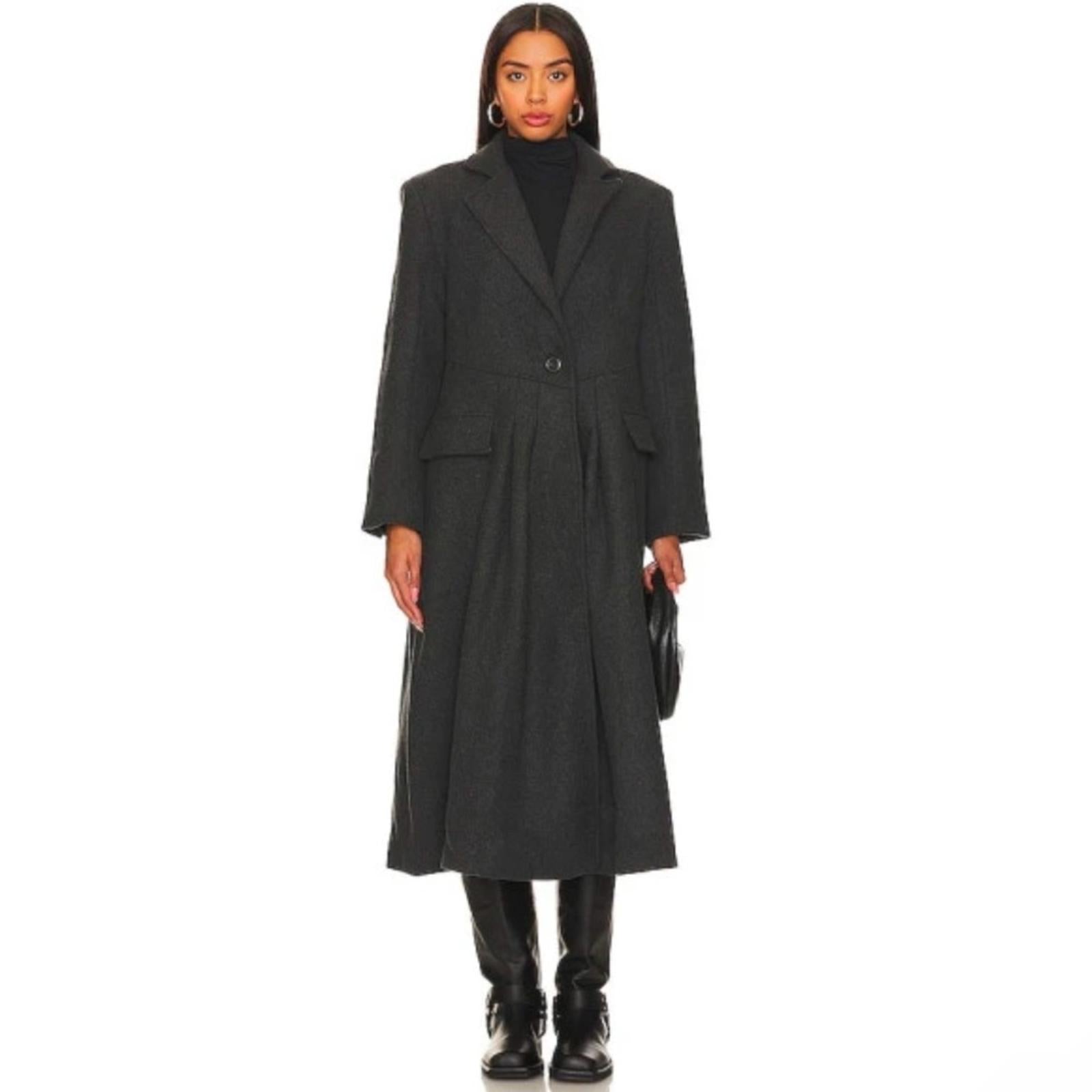 Free People Victoria Flared Wool-Blend Coat