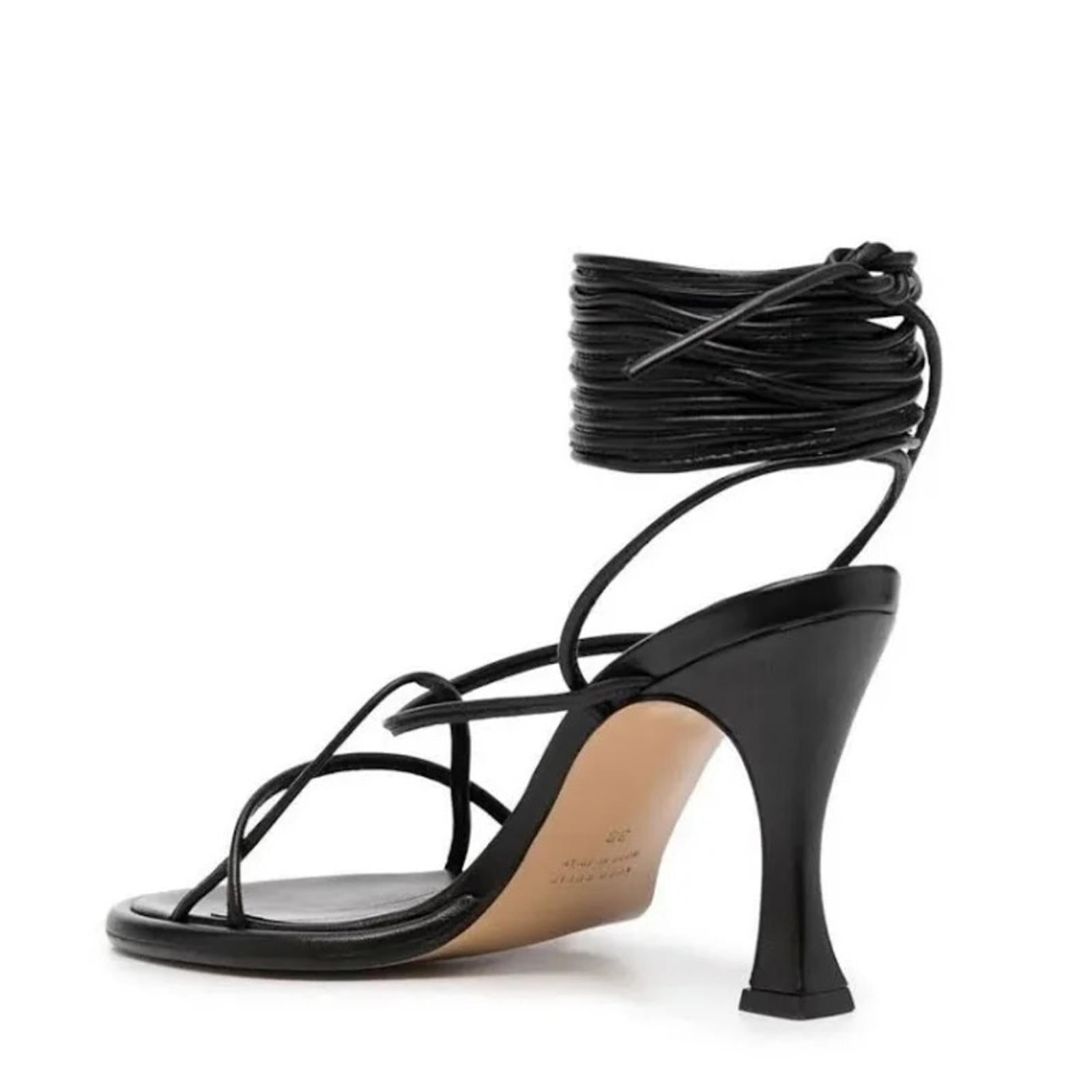 ILIO SMERALDO x Ilenia Toma Strappy Ankle Tie High Heel Sandals Size 39 NWT $560