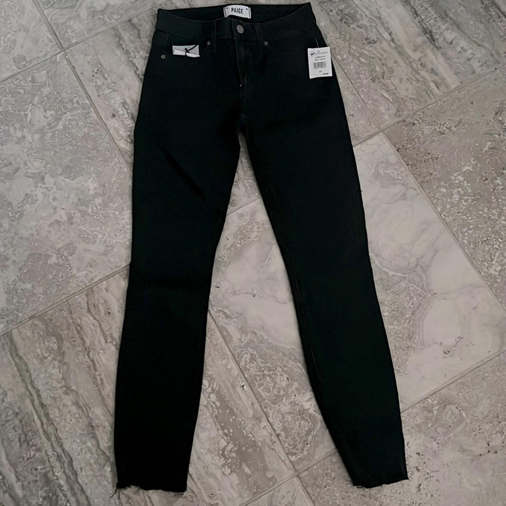 Paige Anthropologie Verdugo Super Distressed Ankle Jeans Black, Revolve NWT $239