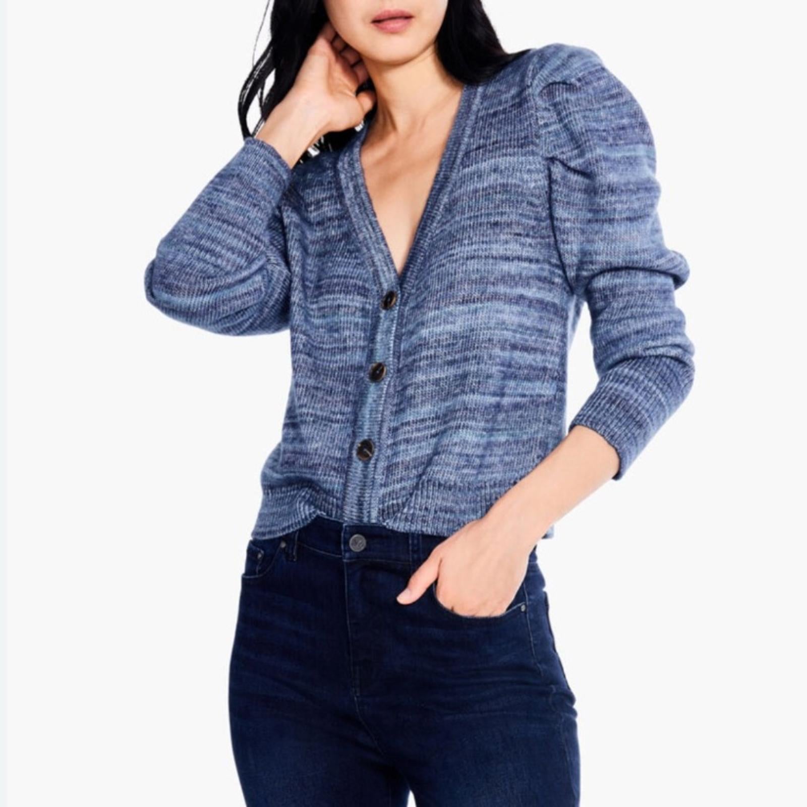 Nic+Zoe Harvest Button Up Fall Cardigan Faux Mohair Sweater, Size XL, New w/Tag