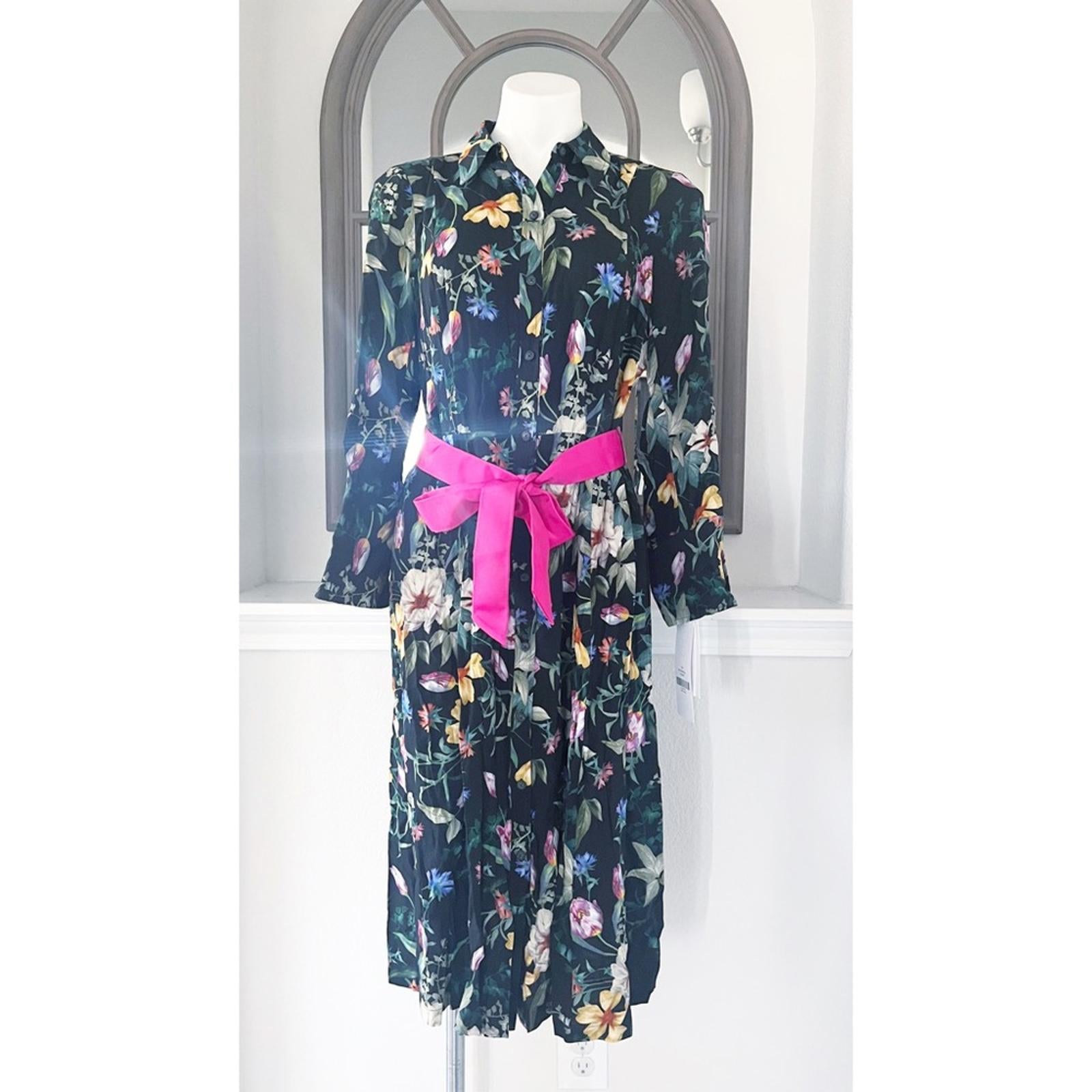 Per Se by Carlisle Botanical Midi Dress Size 10 New w/Tag Retail $598 (Sold Out)