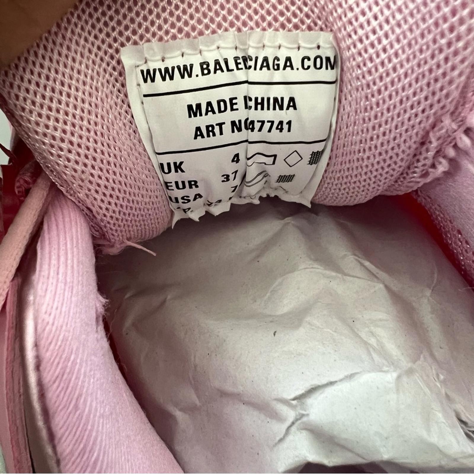 Balenciaga Track Clearsole Logo-Detailed Sneakers in Pink, Size 37 New +Dust Bag
