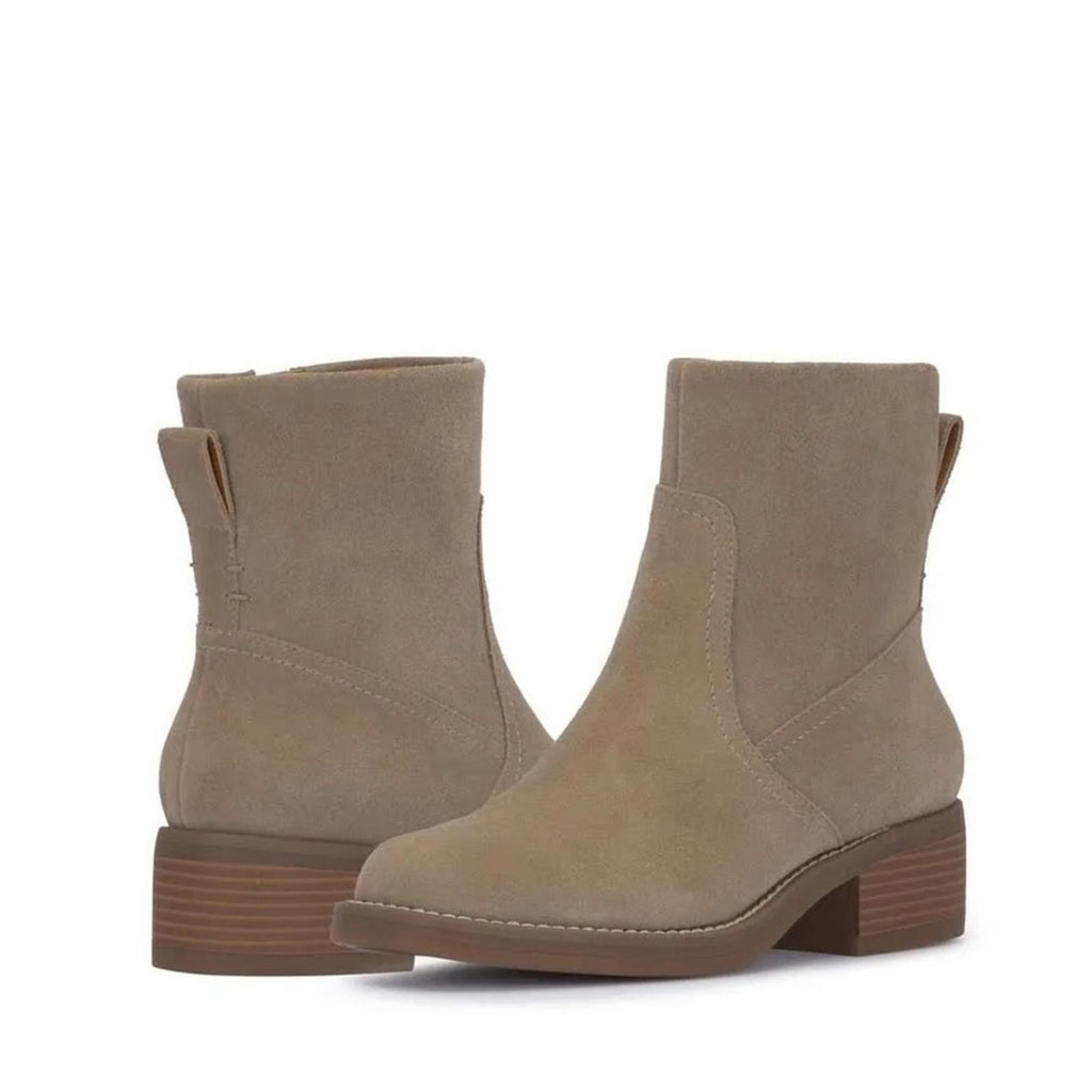 Lucky Brand Kazey Leather Stacked Heel Ankle Boots, NWT, Size 6.5