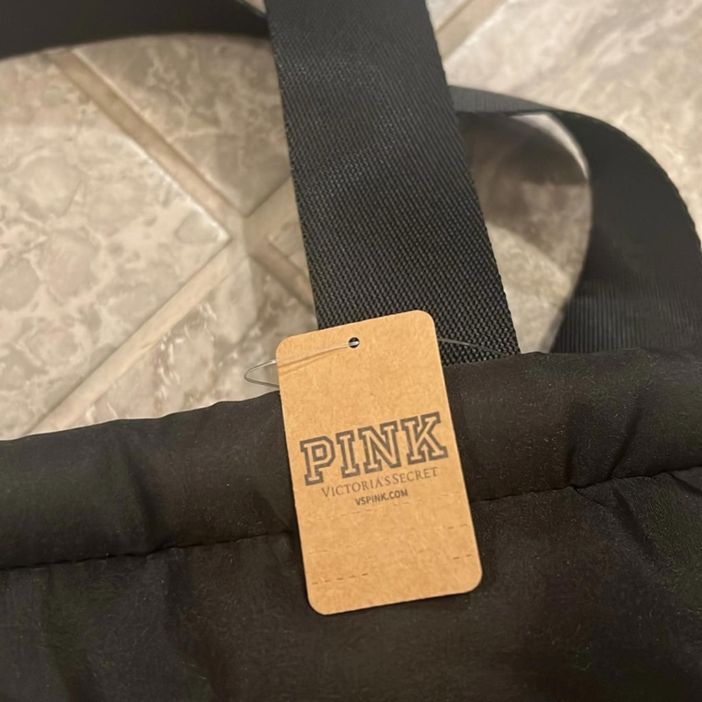 PINK Victoria’s Secret Quilted Tote Bag, Black New w/Tag Retail $49.95