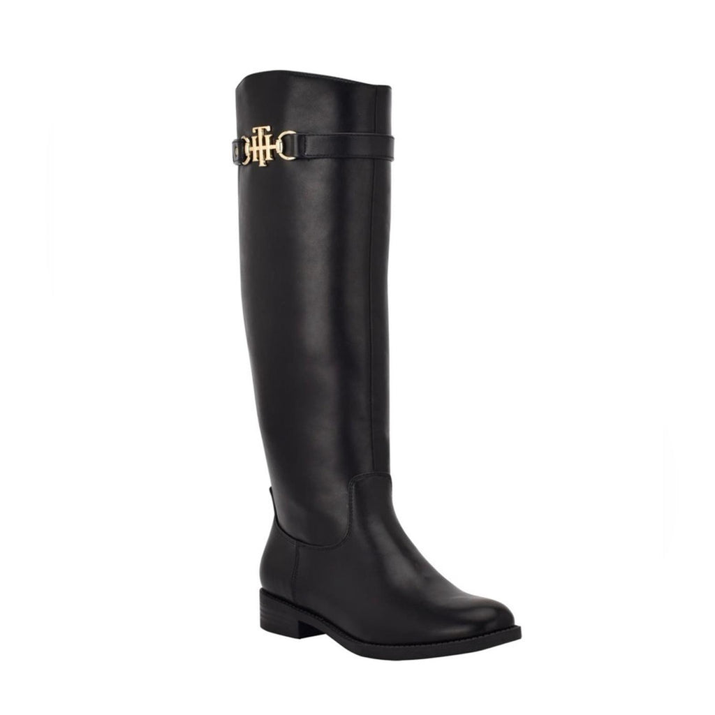Tommy Hilfiger Inezy Riding Boots, Black Size 8.5 in Original Box Retail $149.50