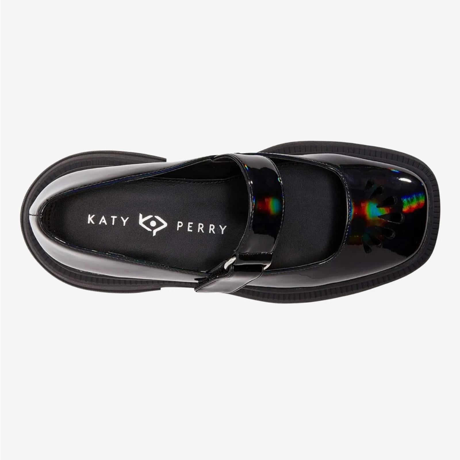 NWT Katy Perry The Geli Combat Mary Jane Shoes, Black, Size 7.5/37.5 New in Box