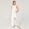 Rosetta Getty Cape Mini Dress in White, Size 8, Retail $425