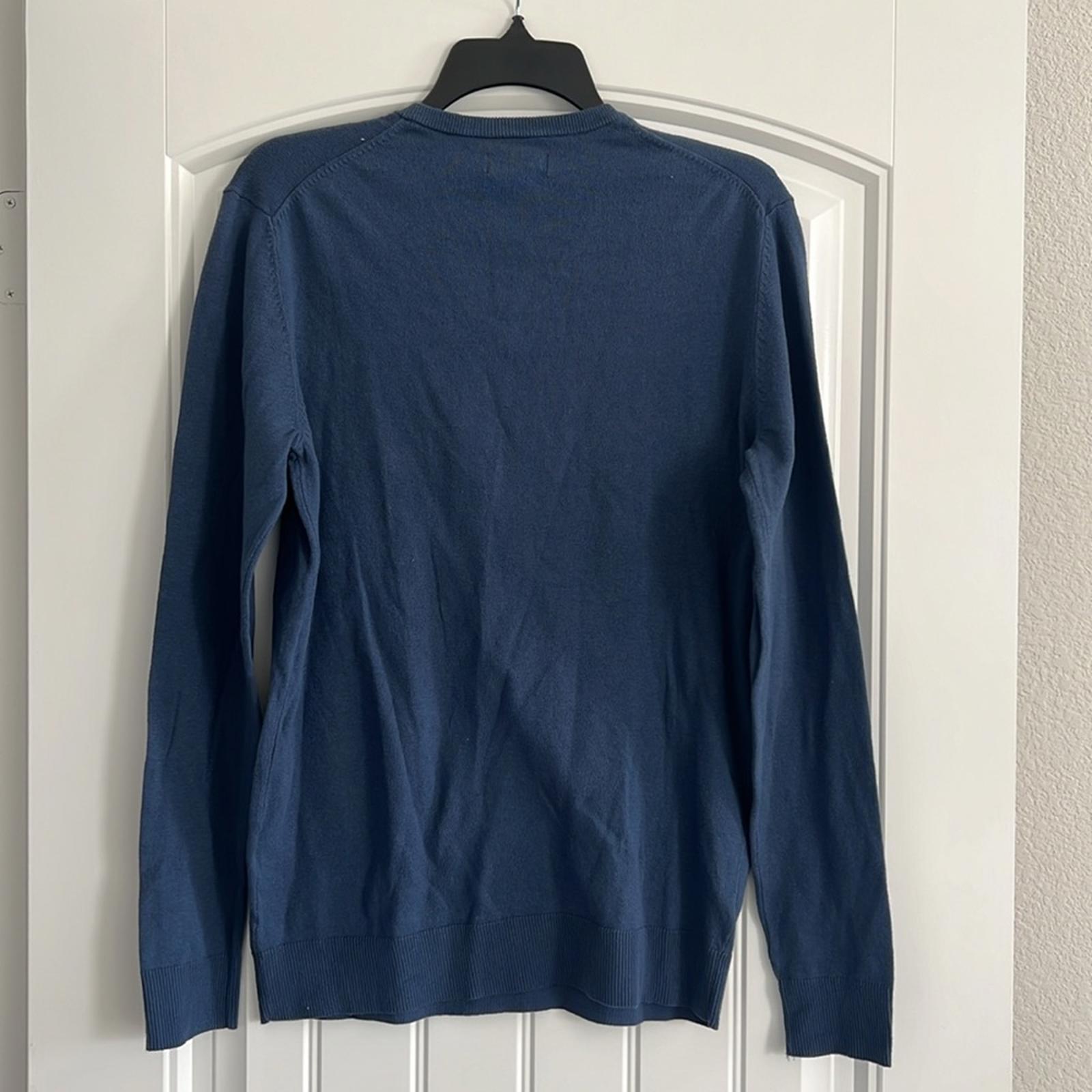 Alfani Men’s Heathered Knit Sweater in Blue Nite Size S, New w/Tag