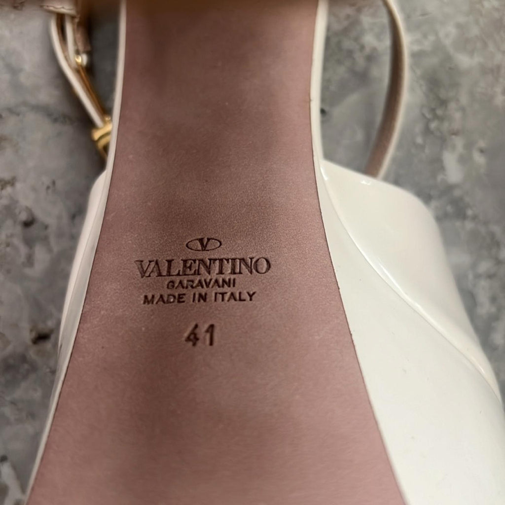 Valentino Garavani Patent High Heel Platform Slides, Size 41 New in Box $1,200