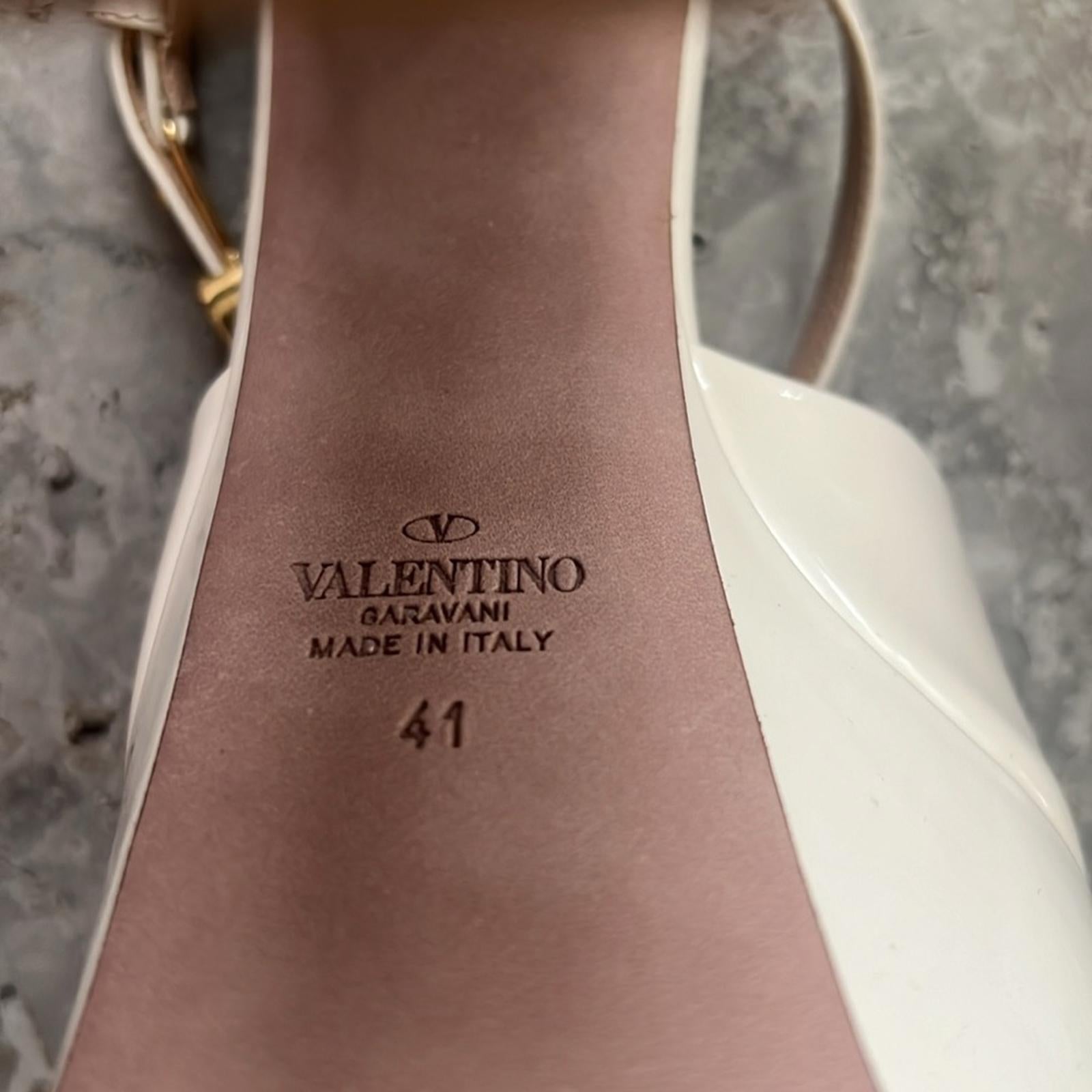 Valentino Garavani Patent High Heel Platform Slides, Size 41 New in Box $1,200