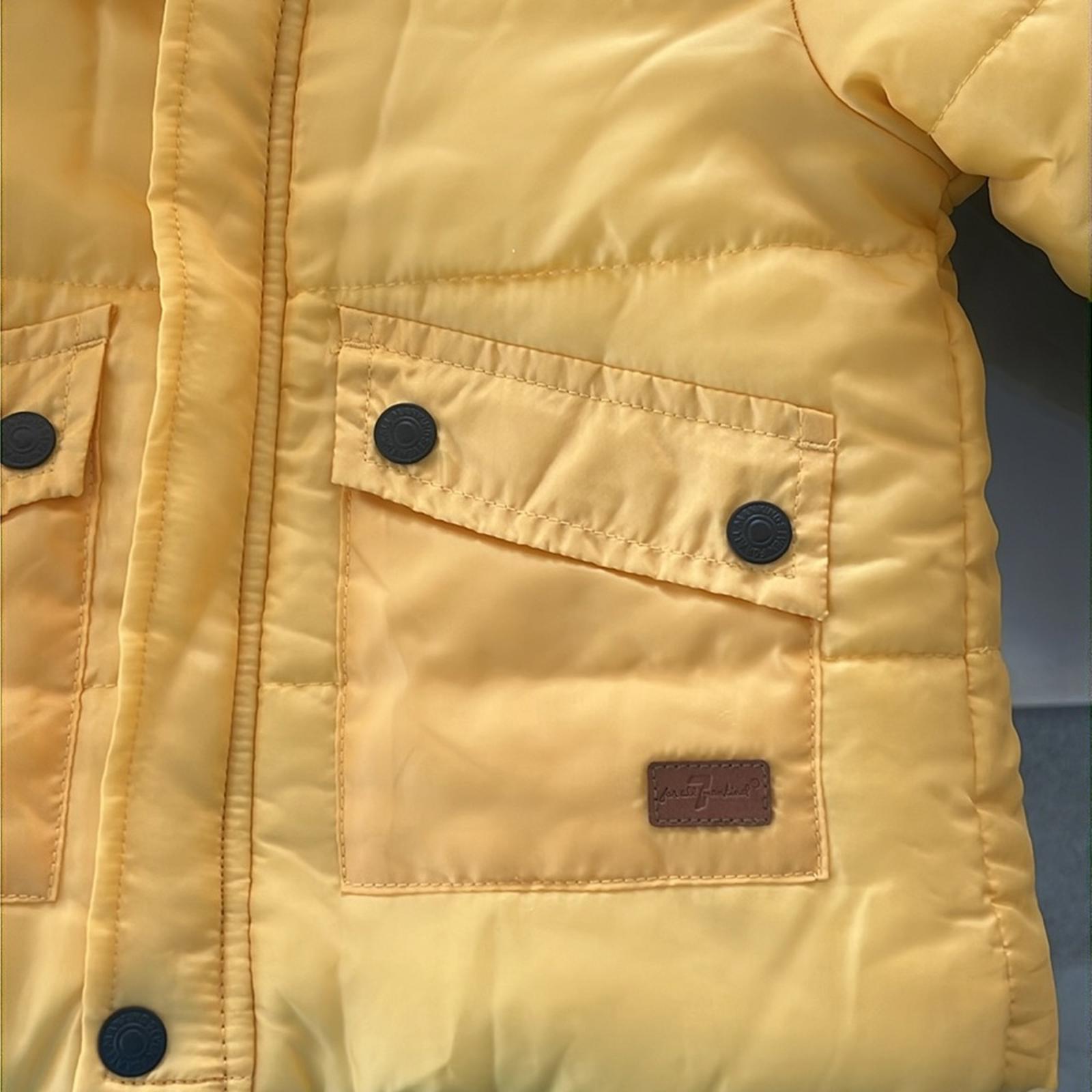 7 For All Mankind Kids Puffer Jacket in Yellow, Size 2T New w/Tag Retail $195