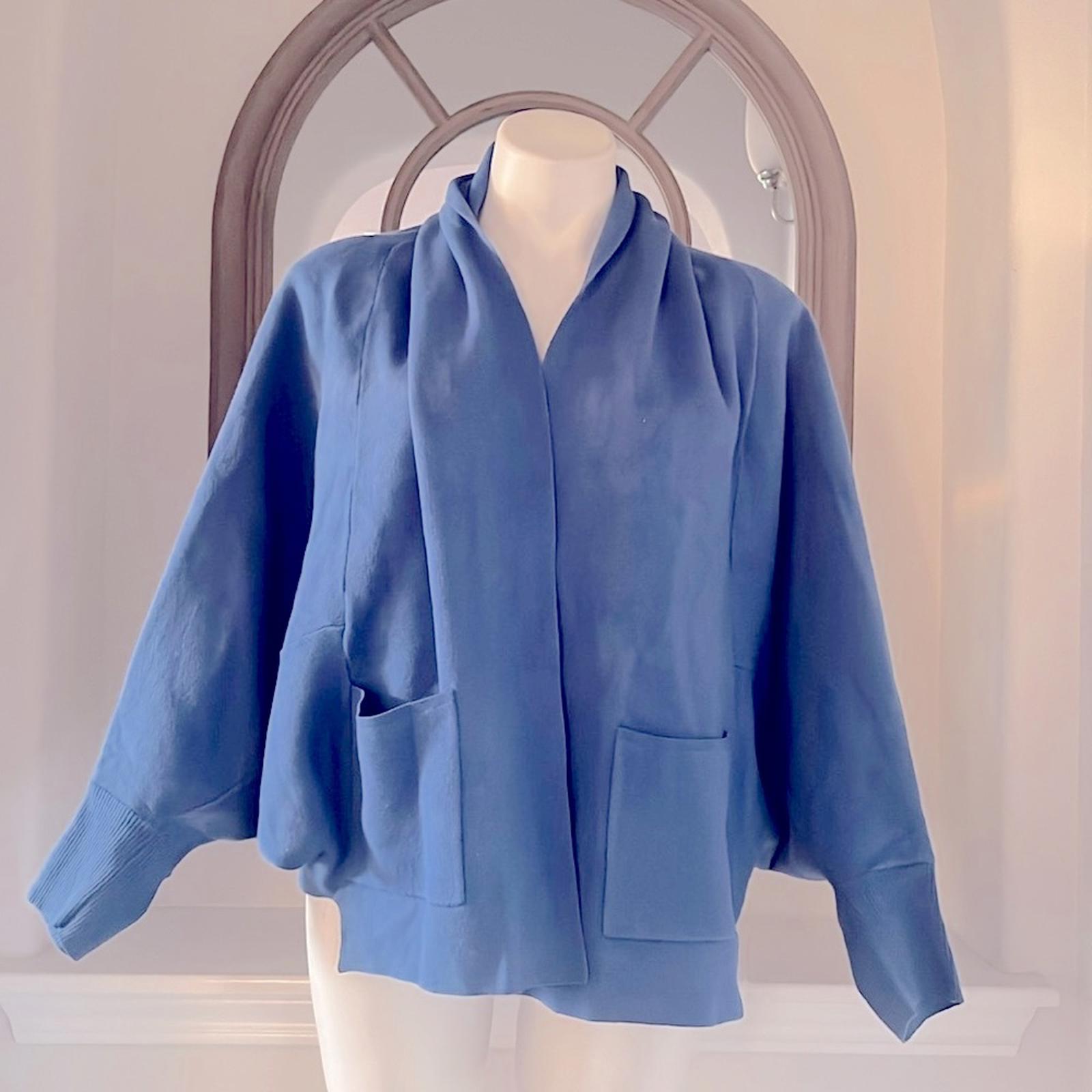 J.Jill Pure Jill Double-Knit Dolman-Sleeve Cardi in Deep Sea, Petite Size XL NWT