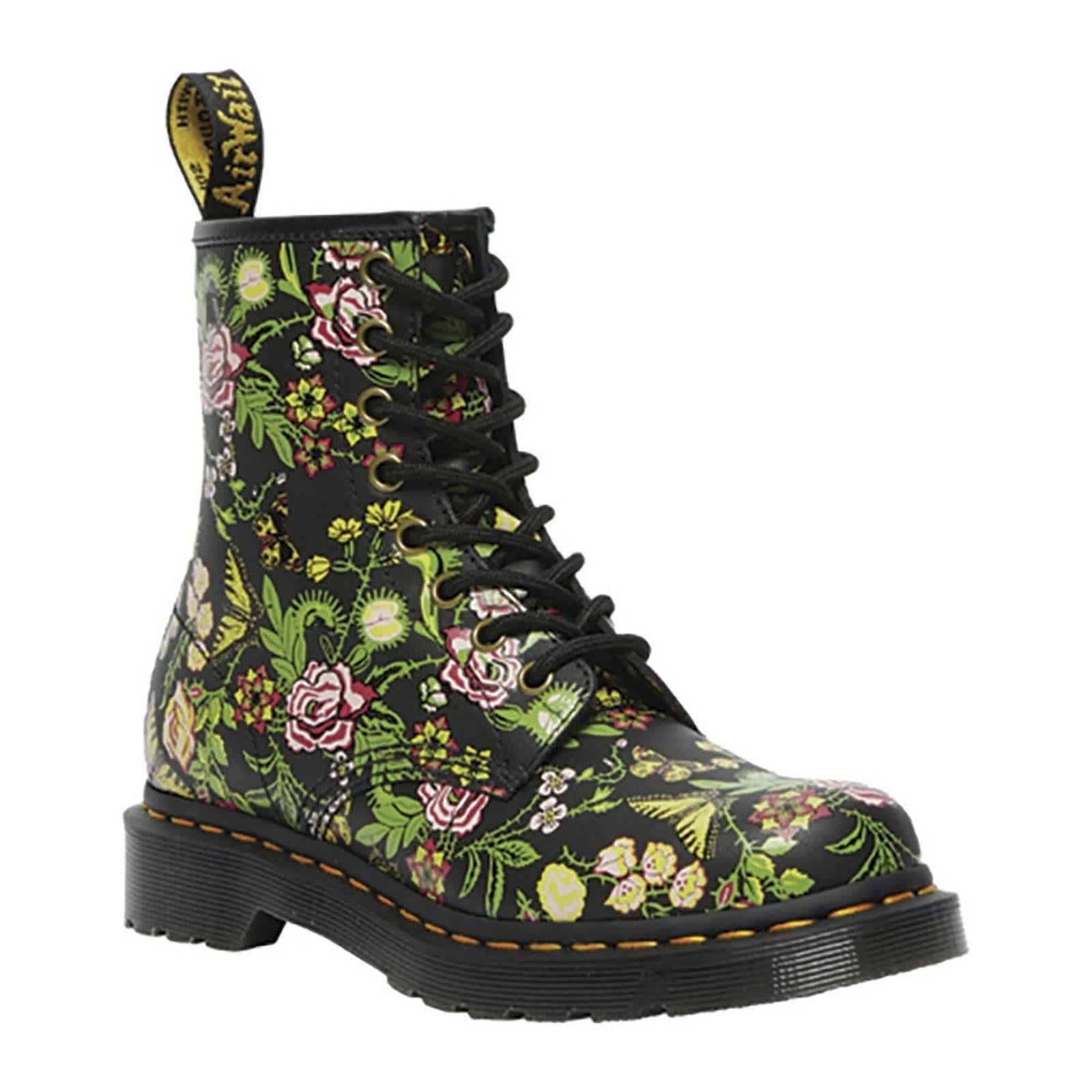Dr Martens 1460 Floral Bloom Leather Lace-Up Boots, NEW, Size US 5 | EU 36