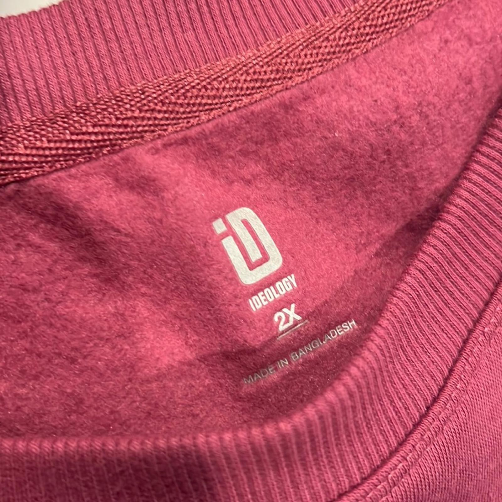 ID Solid Crewneck Fleece Sweatshirt, Violet Quartz Plus Size 2X New w/Tag