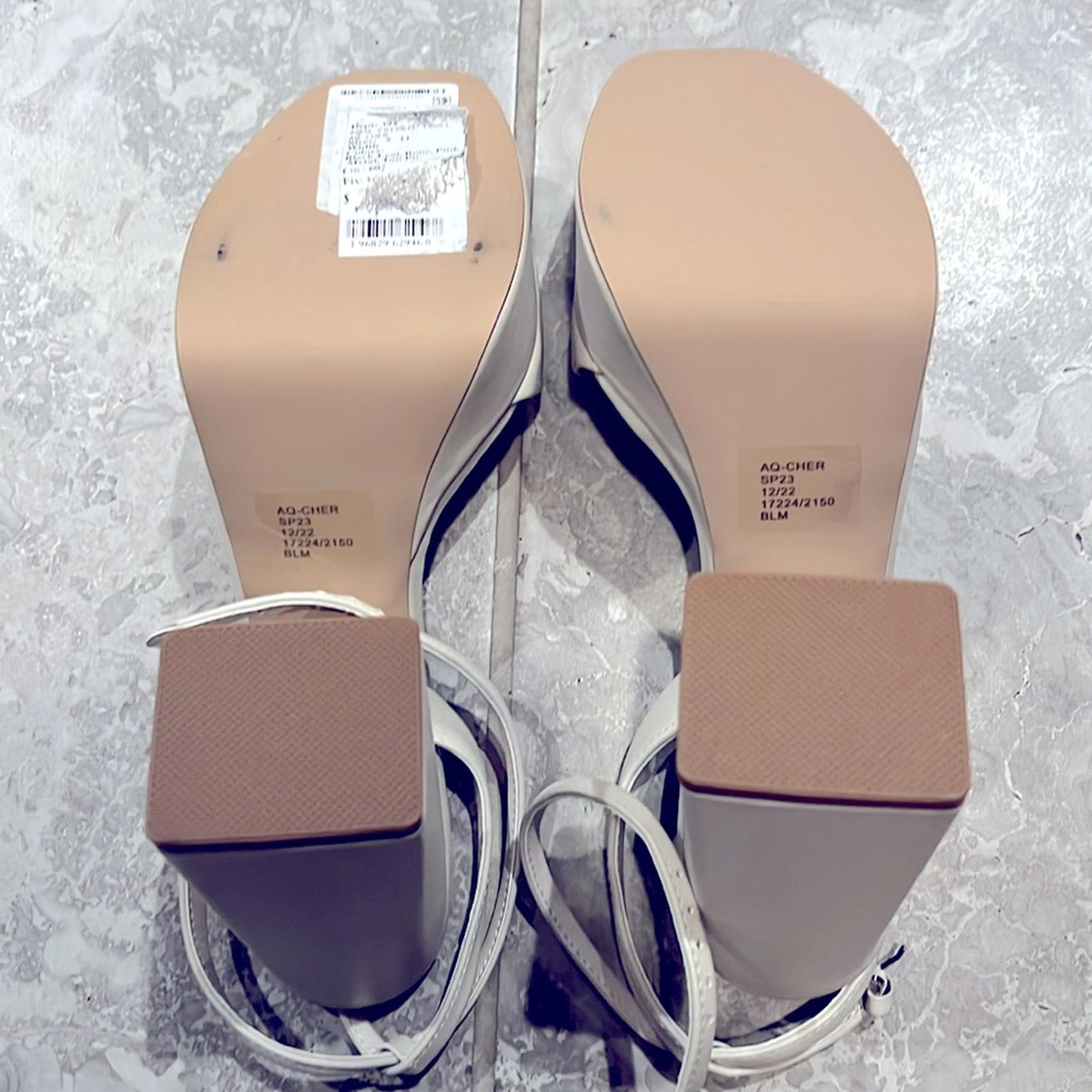Aqua Bloomingdale’s Cher Ankle Strap Platform High Heel Sandals, Size 9.5 NEW