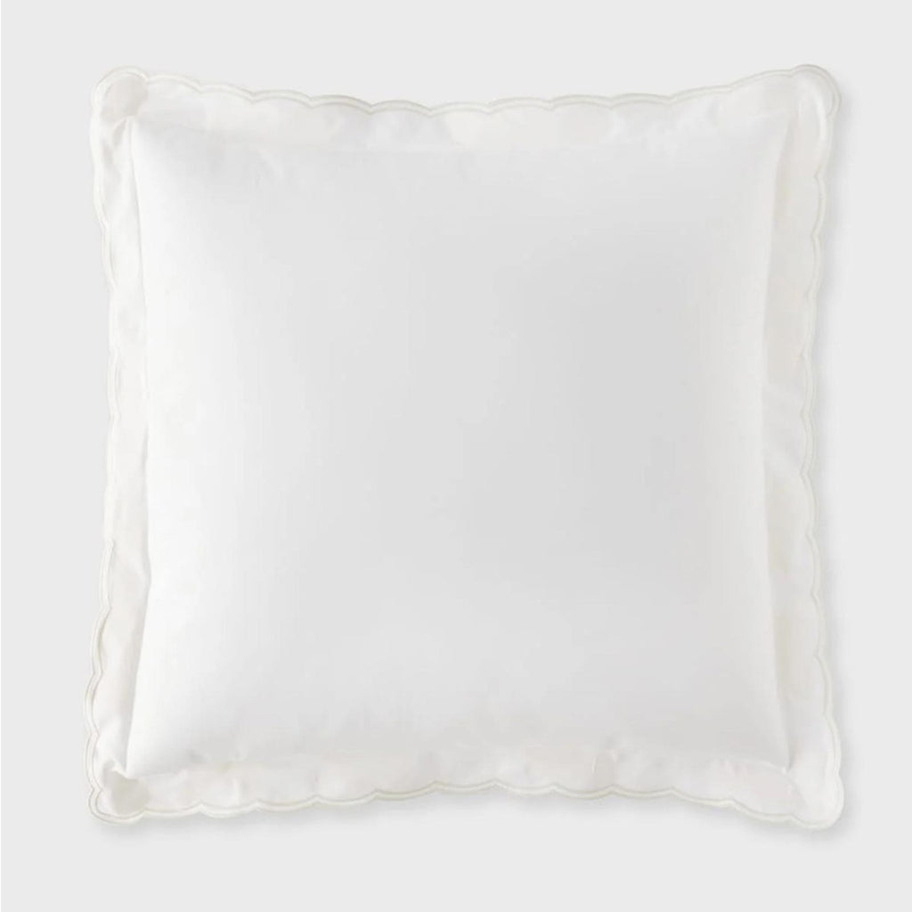 Ralph Lauren Home Malin Organic Cotton Scallop Euro Sham in Silver, NWT $225