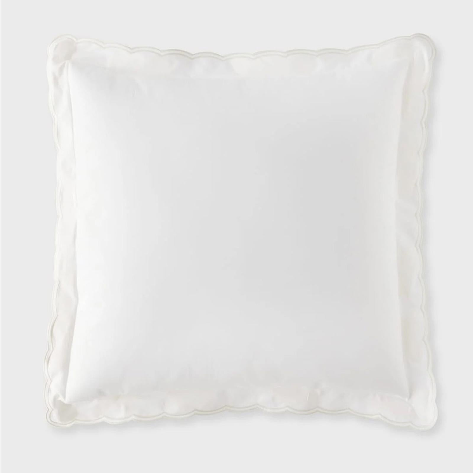 Ralph Lauren Home Malin Organic Cotton Scallop Euro Sham in Silver, NWT $225