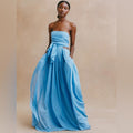 Rebecca Taylor Wrap Back Maxi Dress in Azul Blue, NWT, Size 16, Retail $525