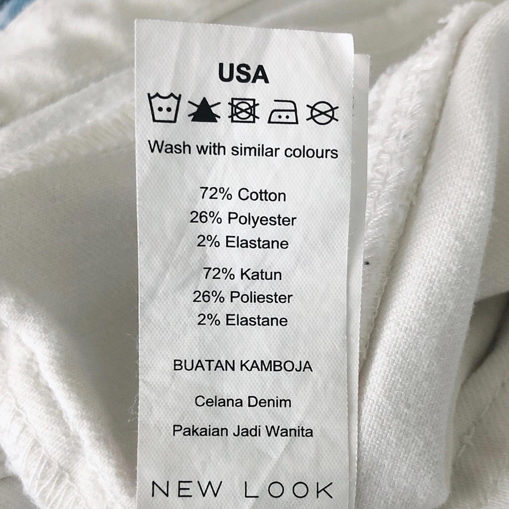New Look High Waist Super Skinny Jeans in White, Size UK18 / US14