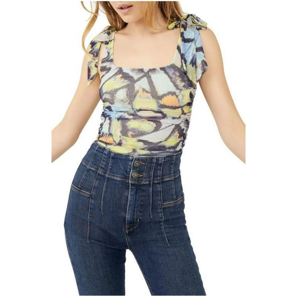 Free People Avenue Print Tank Top in Mint Combo, Size XS New w/Tag