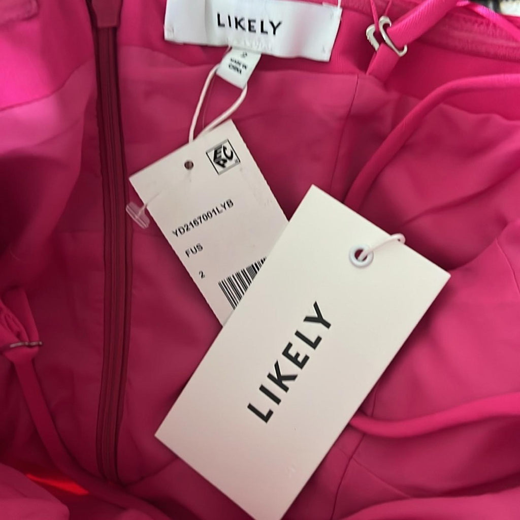 LIKELY Capri Mini Dress in Fuchsia, Size 2 New w/Tag Retail $278