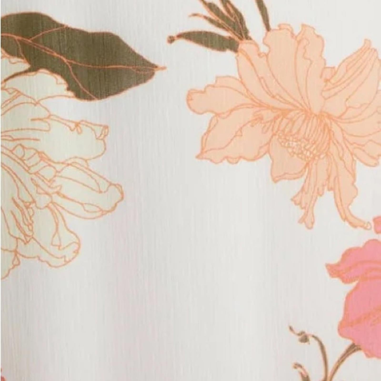 VICI Floral Print Tiered Chiffon Maxi Dress, Cream Peach, Size XS New w/Tag