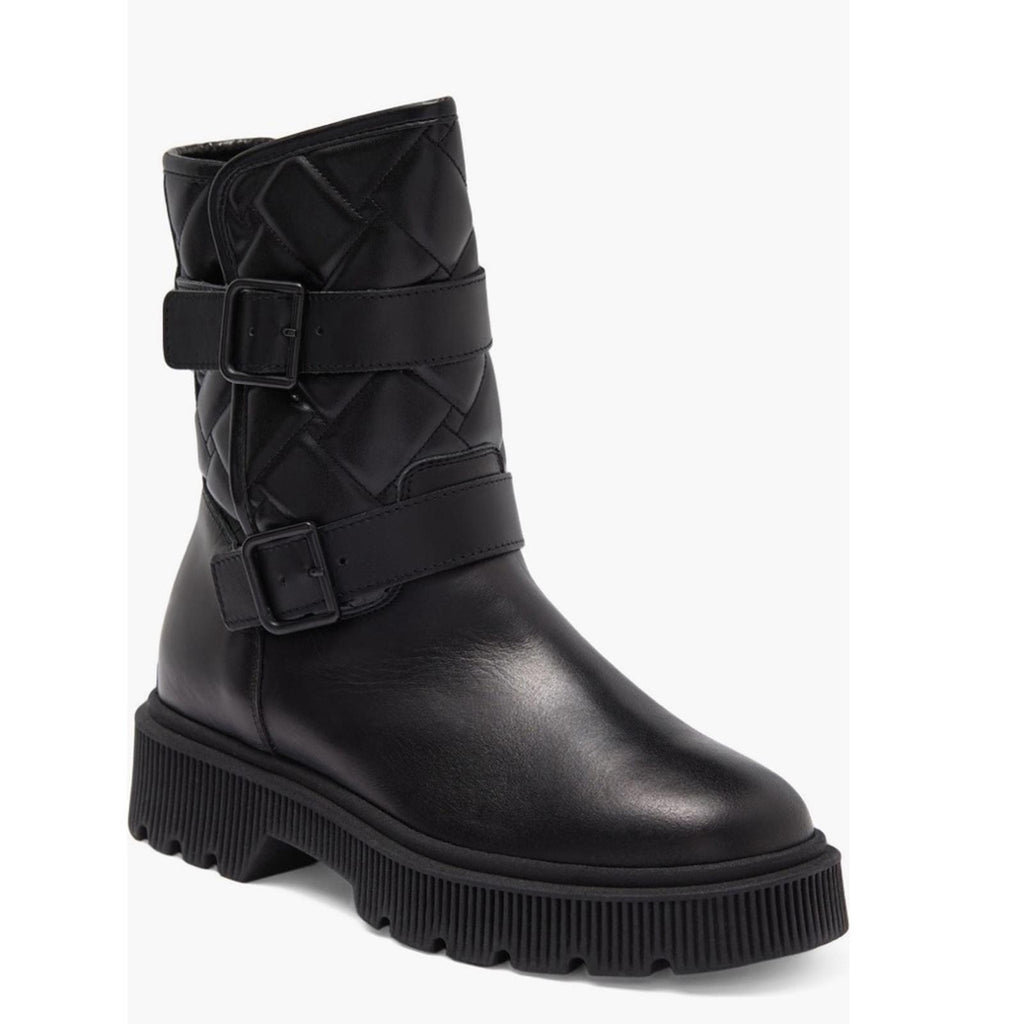 Kurt Geiger London Kingston Quilted Moto Boots, Black, Size EU 36.5 New w/o Box