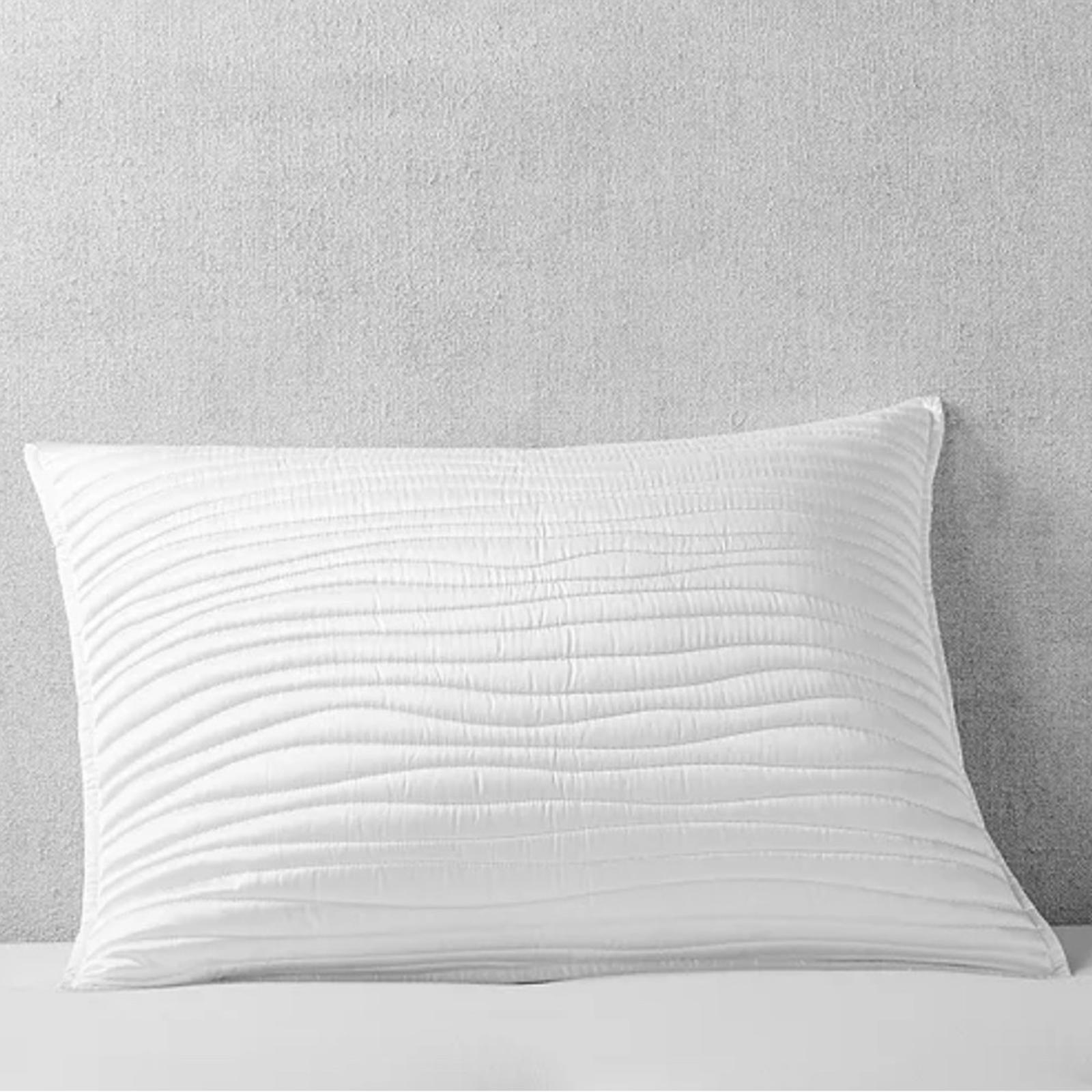 Hudson Park Collection Palmetto Cotton Silk Quilted Standard Sham White NWT $200